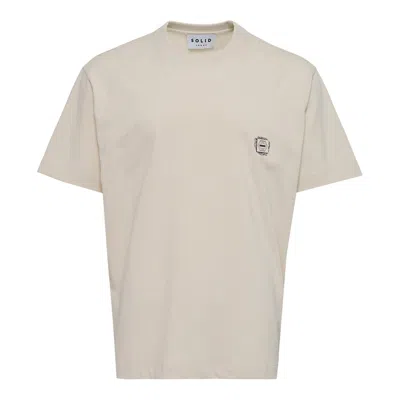 Solid Homme Back Solid Tee In Neutral