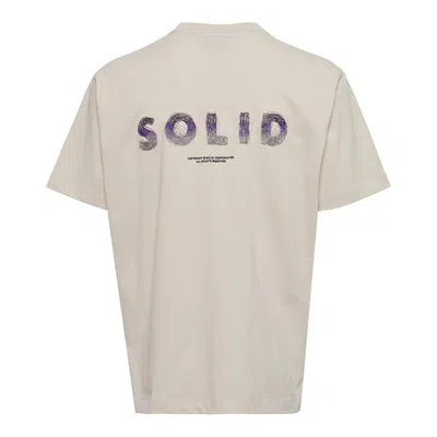 Solid Homme Back Solid Tee In Neutral