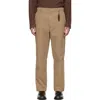 Solid Homme ベージュ コットンツイル トラウザーズ In Multi