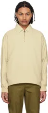 Solid Homme Beige Loose-fit Half-zip Sweatshirt In 623e Beige