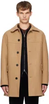 Solid Homme Beige Spread Collar Coat In 108e Beige