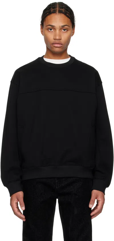 Solid Homme Black Biker Sweatshirt In 714b Black