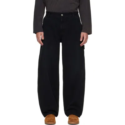 Solid Homme ブラック カーペンタージーンズ In Animal Print