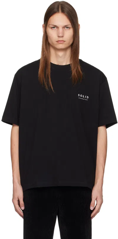 Solid Homme Logo T-shirt In Black