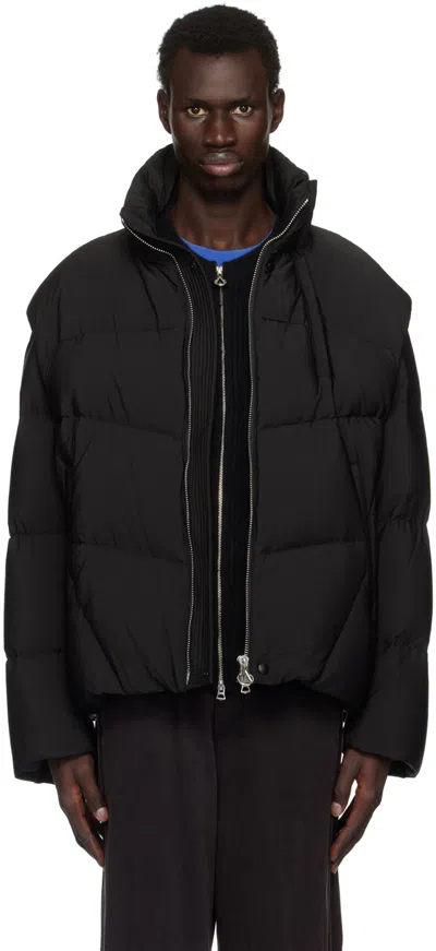 Solid Homme Black Detachable Sleeves Jacket In Khaki