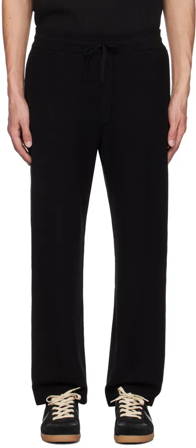 Solid Homme Black Drawstring Sweatpants In 602b Black