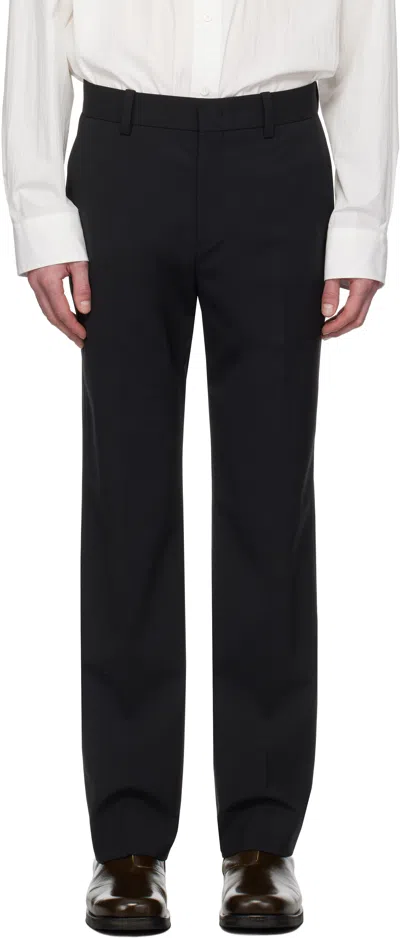 Solid Homme Black Essential Trousers In 702b