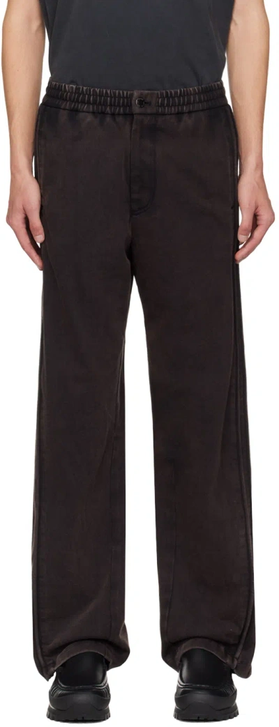 Solid Homme Black Faded Lounge Pants In 413b Black