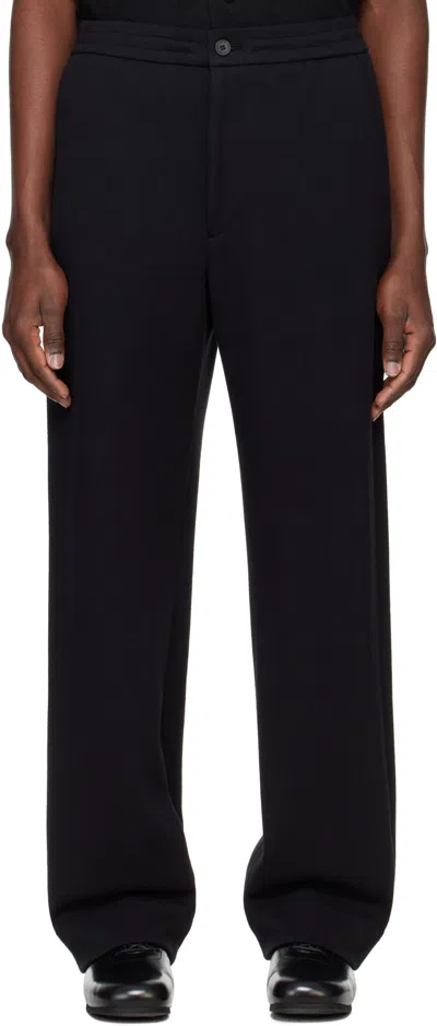 Solid Homme Black Four-pocket Trousers In 737n