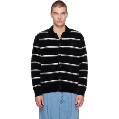 Solid Homme Black Knit Cardigan In A21b