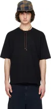 Solid Homme Black Knit T-shirt In Black