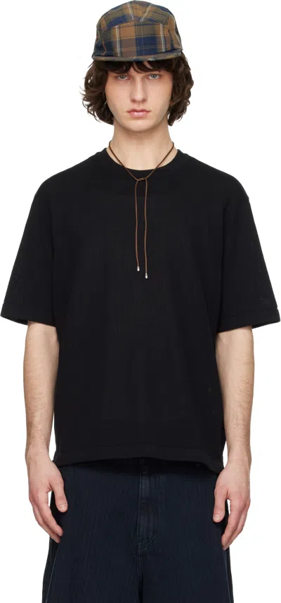 Solid Homme Black Knit T-shirt