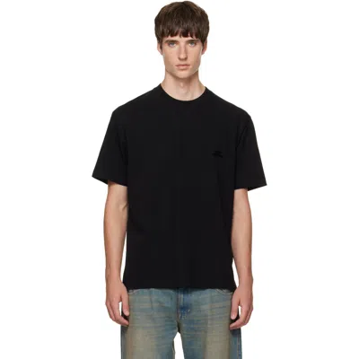 Solid Homme ブラック Paris Artwork Tシャツ In 811b