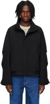 Solid Homme Black Shell Parka Jacket In 309b