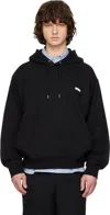 Solid Homme Black Solid Back Logo Hoodie In Black