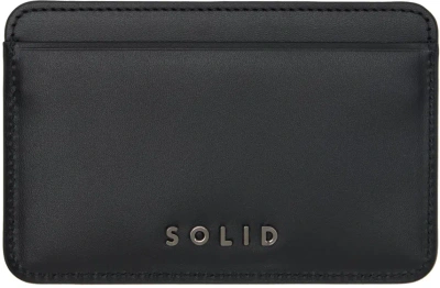 Solid Homme Black 'solid' Card Holder In 924b Black