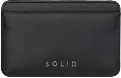 Solid Homme Black 'solid' Card Holder In 924b Black