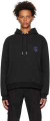 Solid Homme Black 'spectrum' Hoodie In 608b Black
