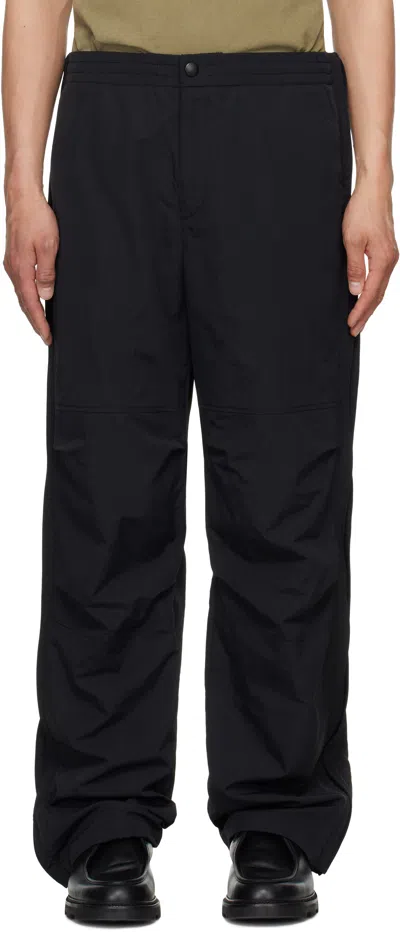 Solid Homme Black String Detail Trousers In 312b