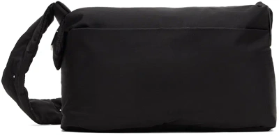 Solid Homme Black Two Pocket Pillow Messenger Bag In 912b Black