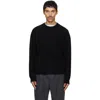 Solid Homme Black Wool Sweater In 841b