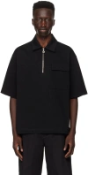 SOLID HOMME BLACK ZIP POLO