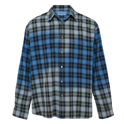 SOLID HOMME BLEACHED CHECK SHIRT