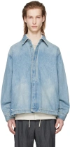 SOLID HOMME BLUE FADED DENIM SHIRT