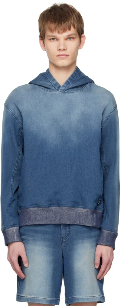 Solid Homme Blue Gradient Hoodie In 751l Blue