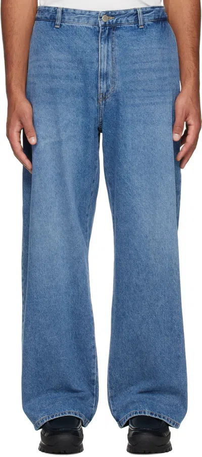 Solid Homme Blue Side Folding Jeans In 835l Blue