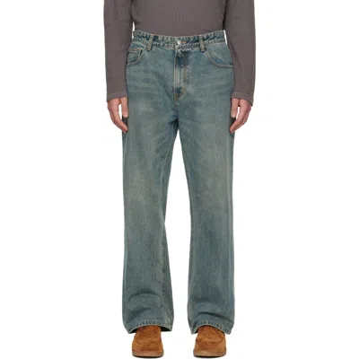 Solid Homme ブルー スリムフィット ブーツカット ジーンズ In Multi