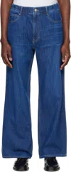 Solid Homme Blue Wide Bootcut Jeans In 426l