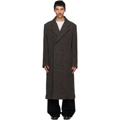 Solid Homme Brown Tweed Coat In A11d