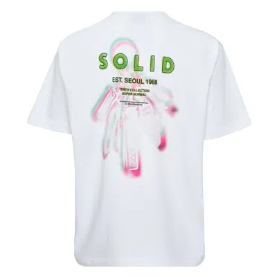 Solid Homme Charms Back Print T-shirt In White