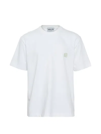 Solid Homme Charms Graphic-print T-shirt In White