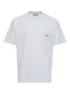Solid Homme Flocked-finish T-shirt In White