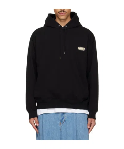 Solid Homme Black Flocked Hoodie
