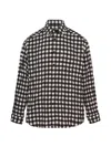 Solid Homme Frayed Gingham-check Shirt In Pattern