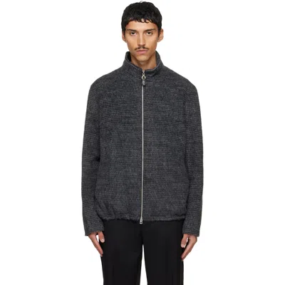 Solid Homme Gray Alpaca Jacket In 931g