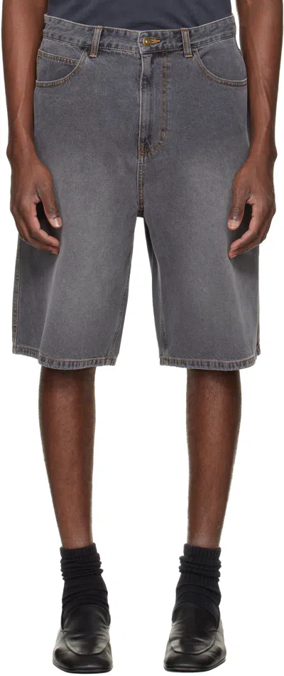 Solid Homme Gray Bermuda Denim Shorts