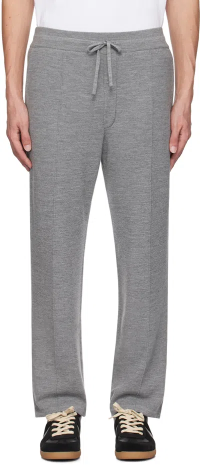 Solid Homme Gray Drawstring Sweatpants In 603g Grey
