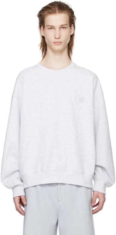 Solid Homme Gray Embroidered Sweatshirt In 747g Grey