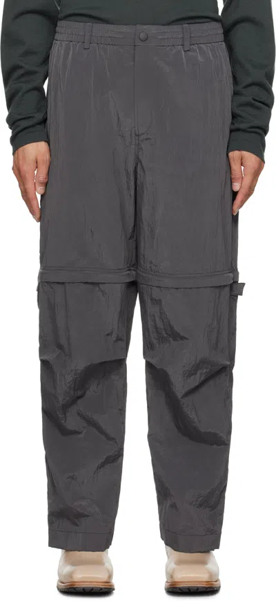 Solid Homme Gray Extension Light Trousers In 313g