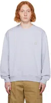 Solid Homme Gray Flocked Sweatshirt In 615g Grey