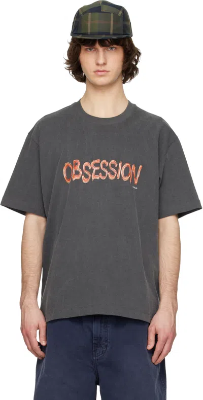 Solid Homme Gray 'obsession' Short Sleeve T-shirt