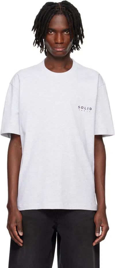 Solid Homme Gray 'paris' T-shirt In 636g
