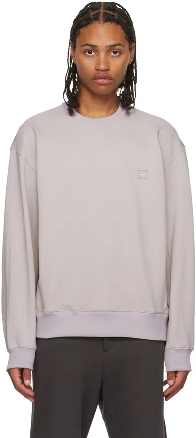 Solid Homme Gray Patch Sweatshirt In 617g Grey