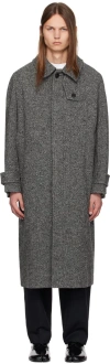 SOLID HOMME GRAY PLAQUE COAT