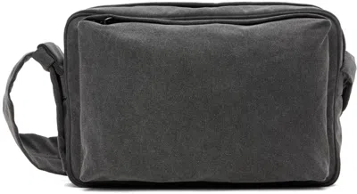 Solid Homme Gray Washed Cross Bag In 922g Grey
