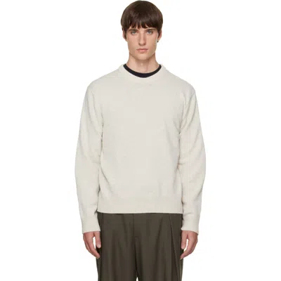 Solid Homme Gray Wool & Cashmere Sweater In 921i